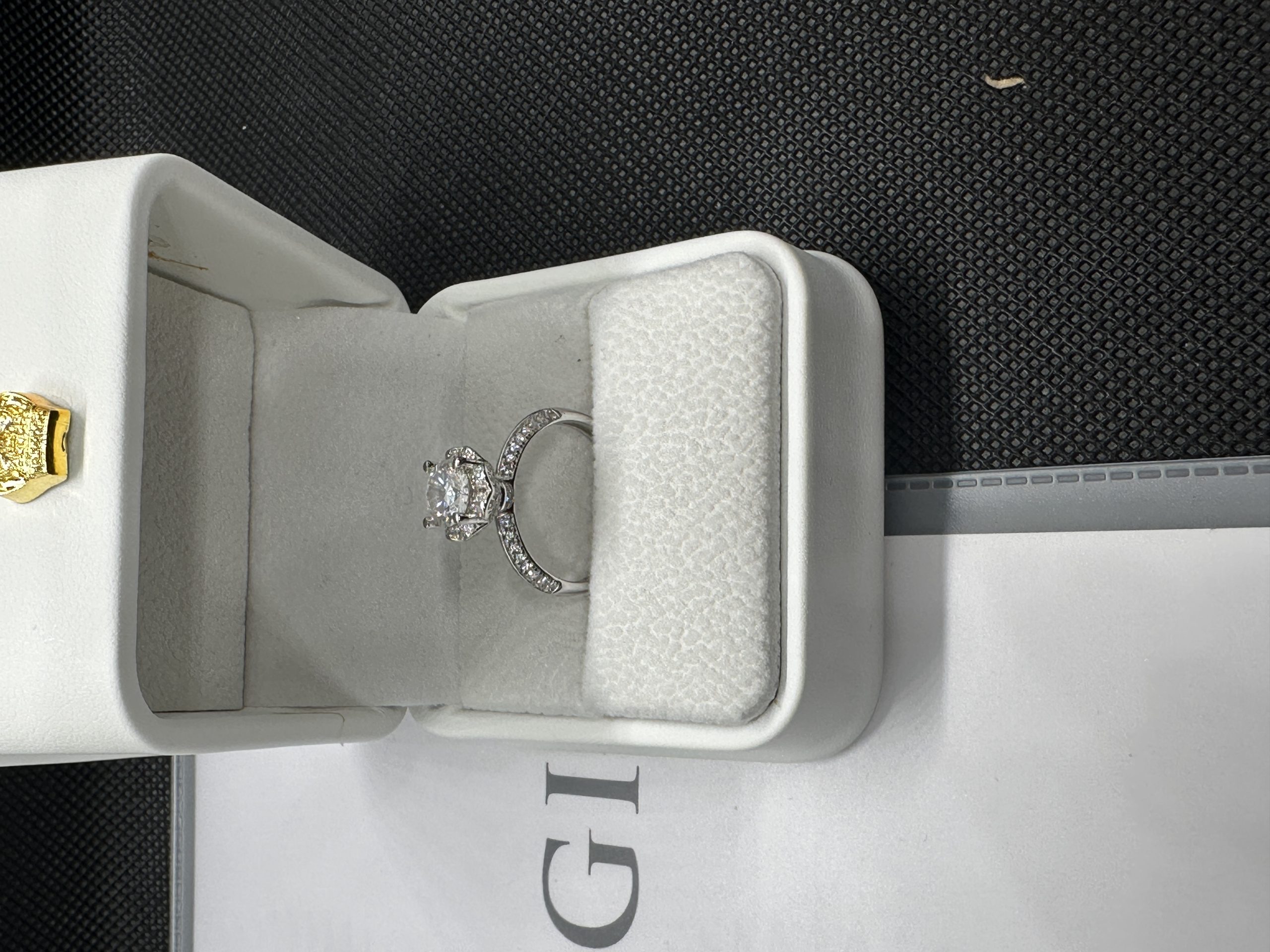 指輪ダイヤ カシケイ ジュエリー 天然ダイヤモンド1.01ct GIA証明書 AU750  指輪