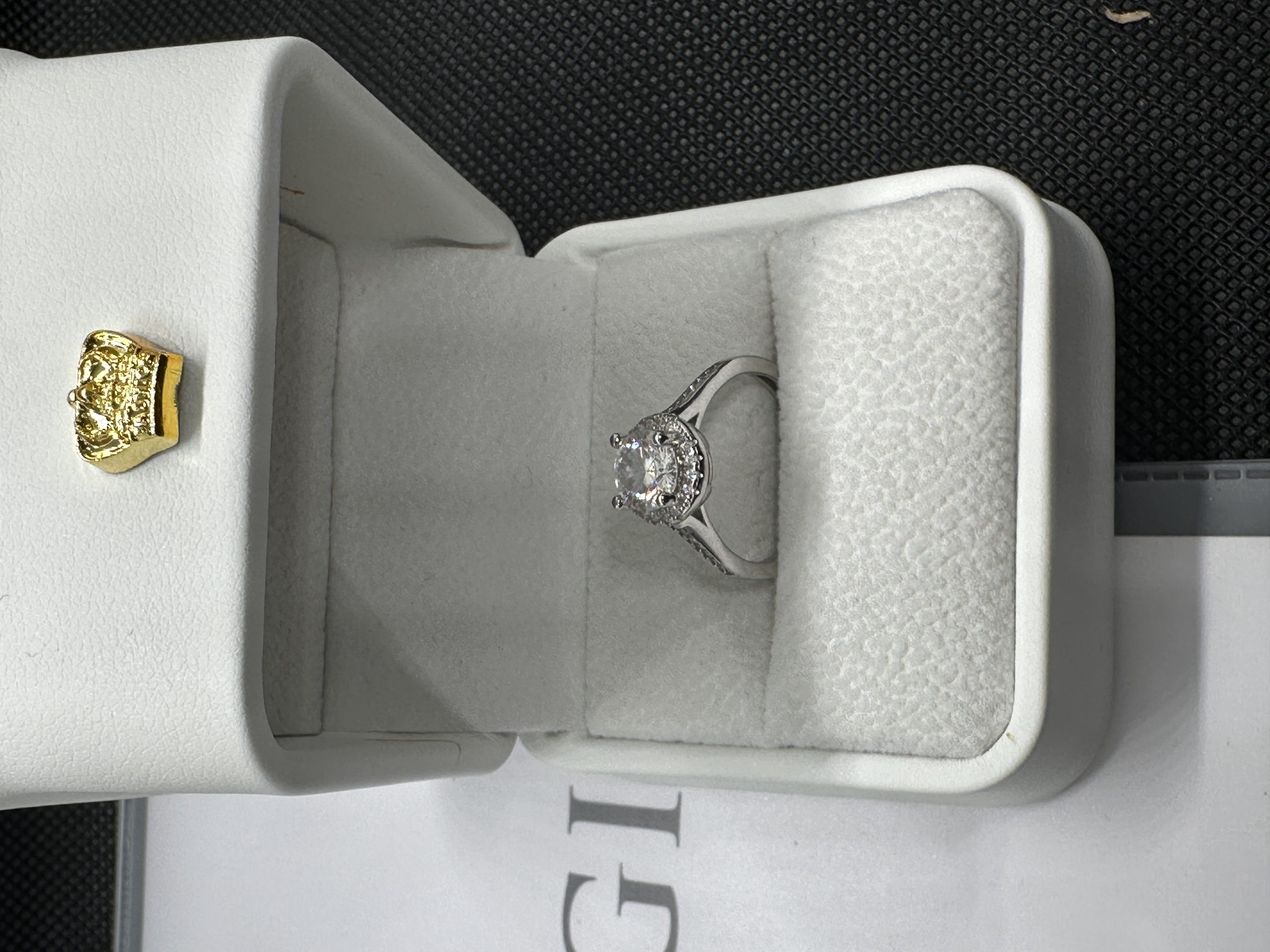 指輪ダイヤ スイート テン 指輪 天然ダイヤモンド1.01ct GIA鑑定書 AU750指輪