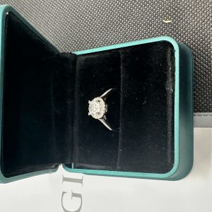 指輪ダイヤ 一 粒 ダイヤ 指輪 天然ダイヤモンド1.01ct GIA鑑定書 AU750指輪